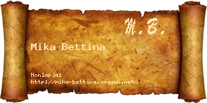 Mika Bettina névjegykártya